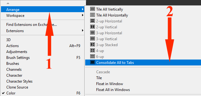 Consolidate all to tabs