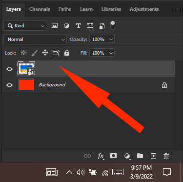 How to open two images as layers in Photoshop