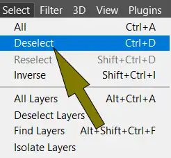 Choose Deselect from Select menu