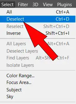 Choose Deselect from select menu