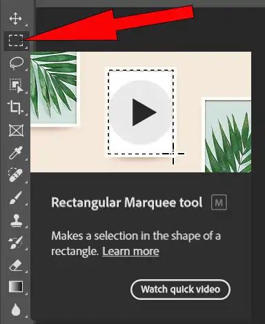 Where is rectangular marquee tool